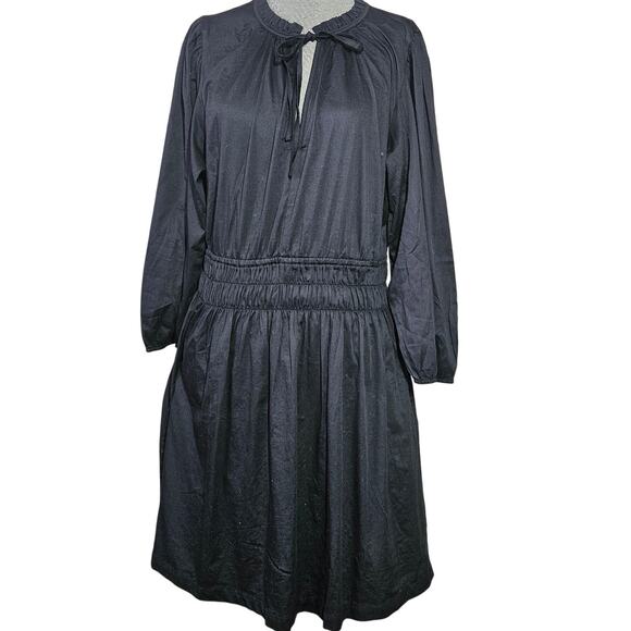 Gap Black Cotton Blouson Dress Size Large New with Tag - Picture 1 of 4